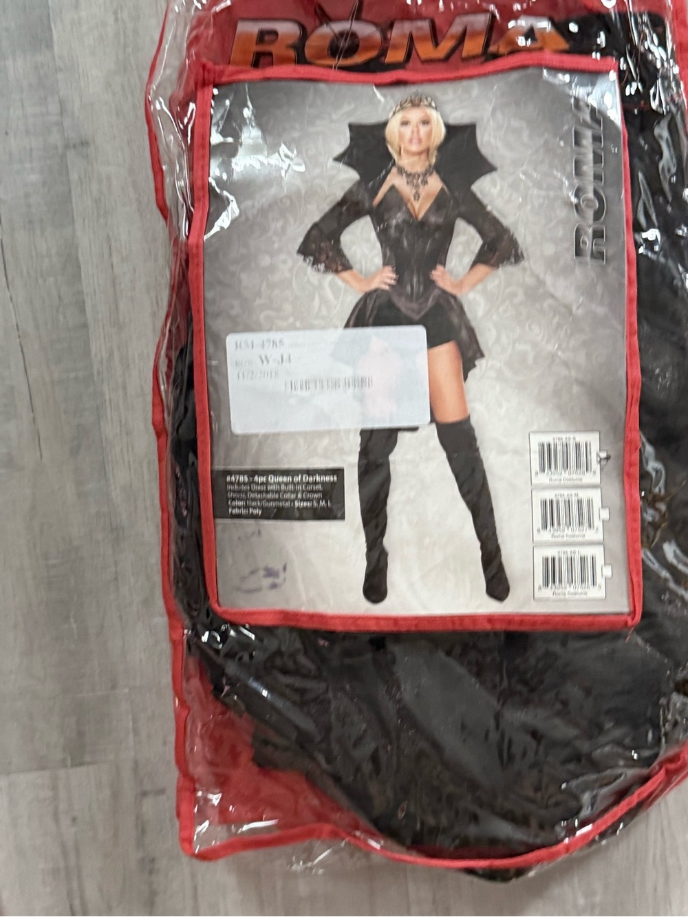 Roma Women's Black 'Queen of Darkness' Costume Dress Halloween Costume